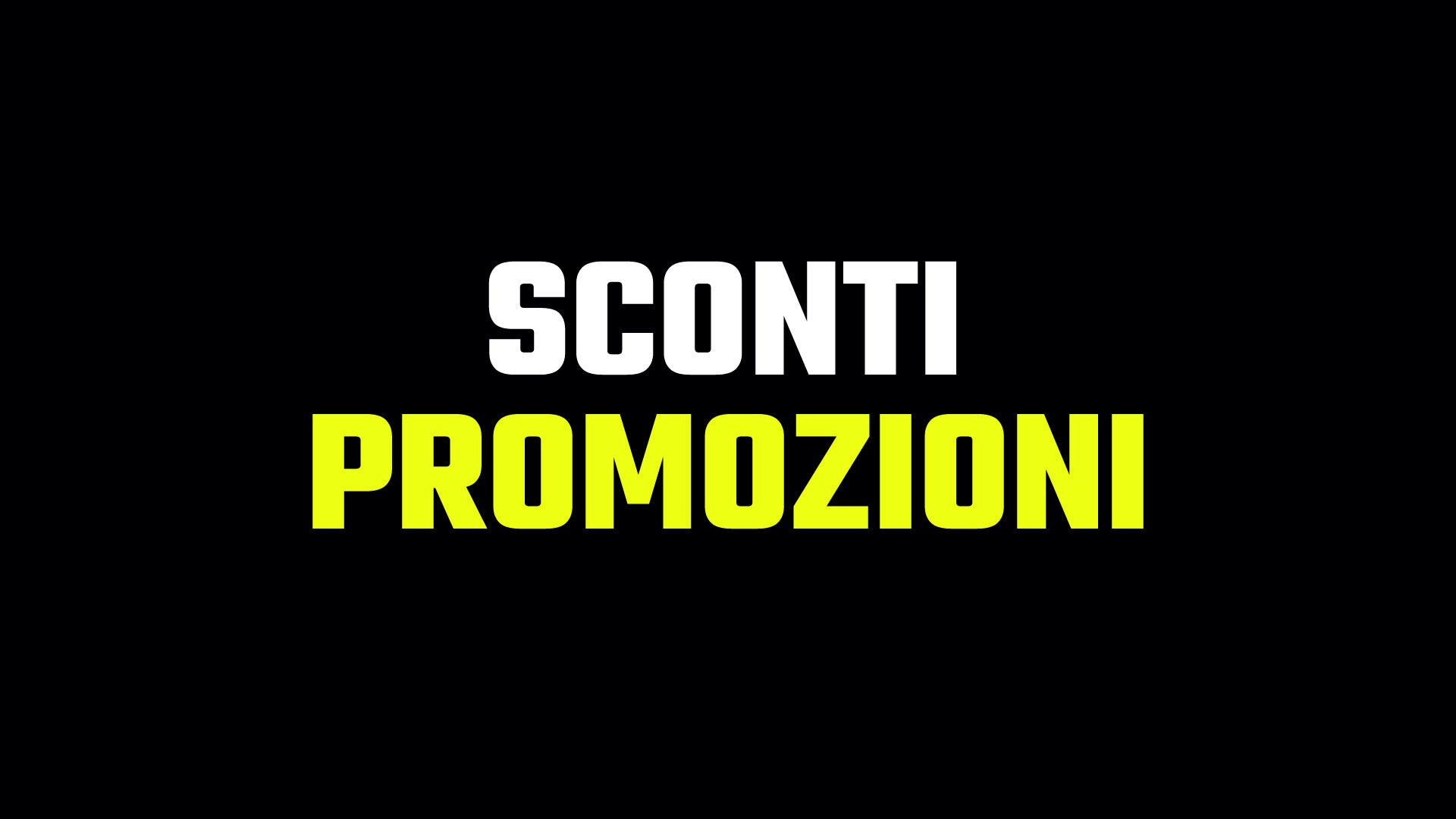 Sconti e Promozioni