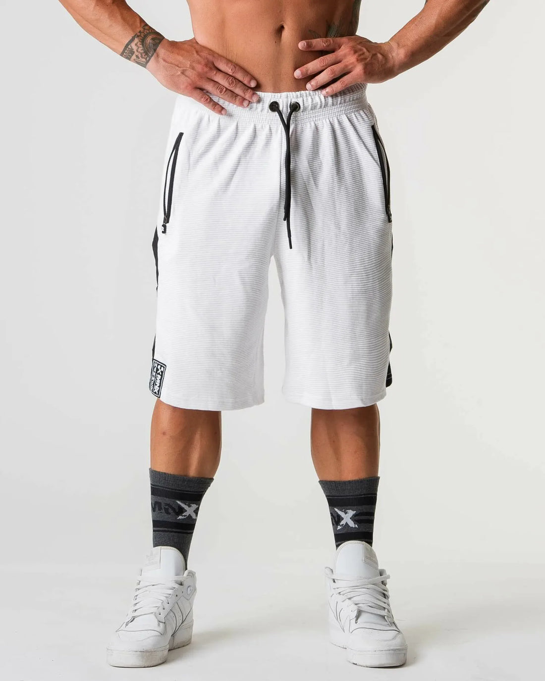 MNX Ribbed pantaloncini Hammer 3.0, bianco TAGLIA M