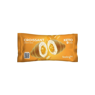 Croissant Keto ripieno di crema all'albicocca 50g