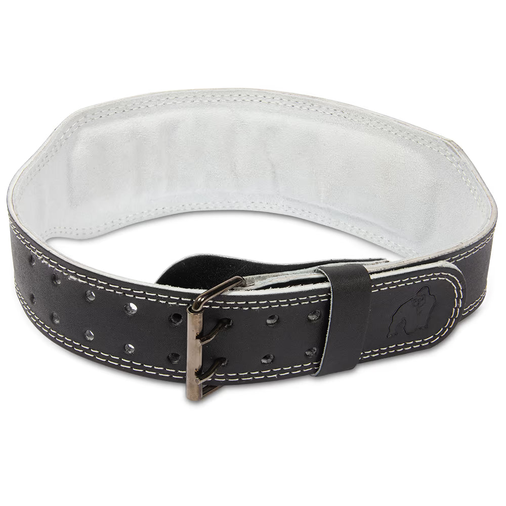 Cintura Sollevamento Pesi in Pelle Imbottita 4 Pollici - Nero/Grigio L/LX