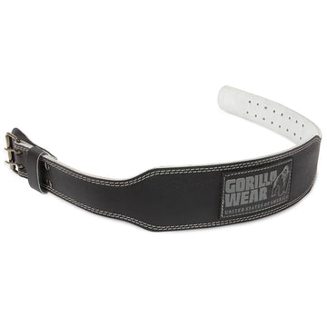 Cintura Sollevamento Pesi in Pelle Imbottita 4 Pollici - Nero/Grigio L/LX